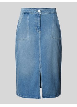 Spódnica jeansowa z rozcięciem ze sklepu Peek&Cloppenburg  w kategorii Spódnice - zdjęcie 171364140