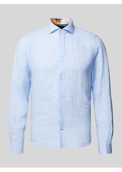 Koszula biznesowa z lnu o kroju slim fit z kołnierzykiem typu cutaway model ‘Pai’ ze sklepu Peek&Cloppenburg  w kategorii Koszule męskie - zdjęcie 171364451