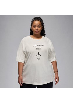 T-shirt damski typu girlfriend Jordan (duże rozmiary) - Biel ze sklepu Nike poland w kategorii Bluzki damskie - zdjęcie 171364830