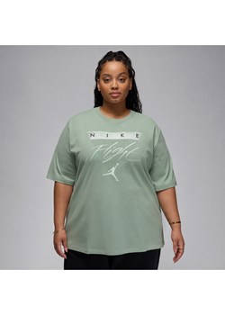 Damski T-shirt z nadrukiem Jordan Flight Heritage (duże rozmiary) - Zieleń ze sklepu Nike poland w kategorii Bluzki damskie - zdjęcie 171364851