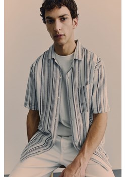 H & M - Koszula z domieszką lnu Regular Fit - Biały ze sklepu H&M w kategorii Koszule męskie - zdjęcie 171365001