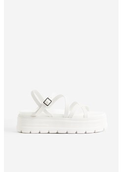 H & M - Masywne sandały na platformie - Biały ze sklepu H&M w kategorii Sandały damskie - zdjęcie 171365024