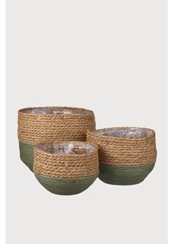 H & M - 3 piece seagrass plant basket set - Zielony ze sklepu H&M w kategorii Donice i kwietniki ogrodowe - zdjęcie 171365041