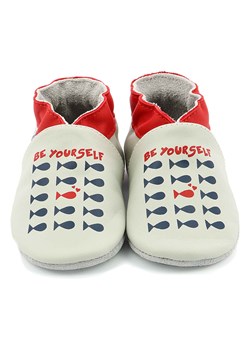 Robeez Skórzane buty &quot;Be Yourself&quot; w kolorze beżowo-czerwonym do raczkowania ze sklepu Limango Polska w kategorii Buciki niemowlęce - zdjęcie 171365393