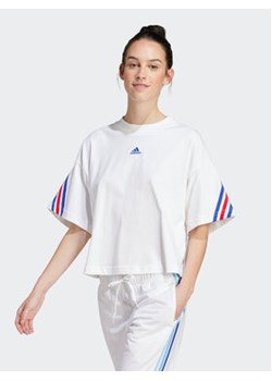 adidas T-Shirt Future Icons 3-Stripes IS3236 Biały Loose Fit ze sklepu MODIVO w kategorii Bluzki damskie - zdjęcie 171367290