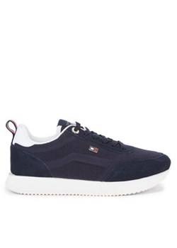 Tommy Hilfiger Sneakersy Flag Knit Runner FW0FW07916 Granatowy ze sklepu MODIVO w kategorii Buty sportowe damskie - zdjęcie 171367340