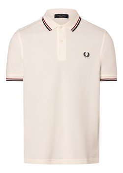 Fred Perry Męska koszulka polo Mężczyźni Bawełna biały jednolity ze sklepu vangraaf w kategorii T-shirty męskie - zdjęcie 171368121