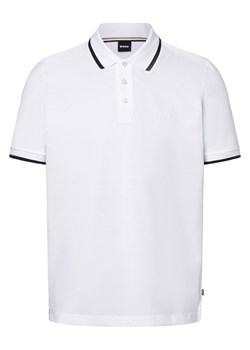 BOSS Męska koszulka polo - Parlay 190 Mężczyźni Bawełna biały jednolity ze sklepu vangraaf w kategorii T-shirty męskie - zdjęcie 171368124