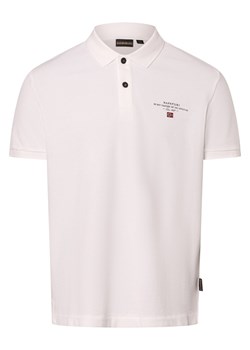 Napapijri Męska koszulka polo - Elbas Mężczyźni Bawełna biały jednolity ze sklepu vangraaf w kategorii T-shirty męskie - zdjęcie 171368130