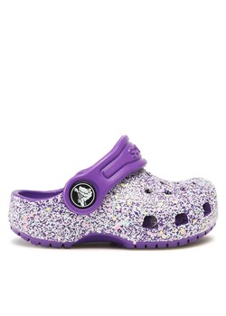Klapki Crocs Crocs Classic Glitter Kids Clog T 206992 Neon Purple/Multi 573 ze sklepu eobuwie.pl w kategorii Klapki dziecięce - zdjęcie 171369194