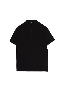 Cropp - Czarna koszulka polo - czarny ze sklepu Cropp w kategorii T-shirty męskie - zdjęcie 171372613