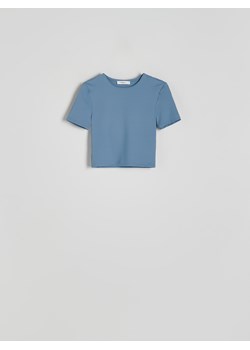 Reserved - Krótki t-shirt - niebieski ze sklepu Reserved w kategorii Bluzki damskie - zdjęcie 171373190
