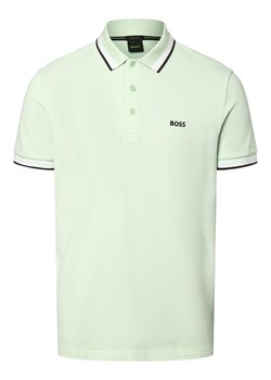BOSS Green Męska koszulka polo - Paddy Mężczyźni Bawełna seledynowy jednolity ze sklepu vangraaf w kategorii T-shirty męskie - zdjęcie 171374193