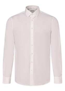 Calvin Klein Koszula męska Mężczyźni Slim Fit Bawełna biały jednolity ze sklepu vangraaf w kategorii Koszule męskie - zdjęcie 171374230