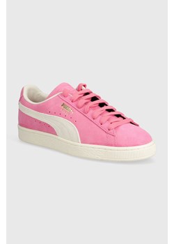 Puma sneakersy zamszowe Suede Neon kolor różowy 396507 ze sklepu PRM w kategorii Trampki męskie - zdjęcie 171375011