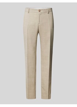 Spodnie do garnituru o kroju slim fit zapinane na guzik i zamek błyskawiczny model ‘OASIS’ ze sklepu Peek&Cloppenburg  w kategorii Spodnie męskie - zdjęcie 171375194
