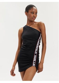 KARL LAGERFELD Sukienka koktajlowa 240W2223 Czarny Skinny Fit ze sklepu MODIVO w kategorii Sukienki - zdjęcie 171376864