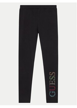 Guess Legginsy J4GB10 J1314 Czarny Regular Fit ze sklepu MODIVO w kategorii Spodnie dziewczęce - zdjęcie 171377040