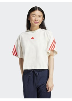 adidas T-Shirt Future Icons 3-Stripes IS3607 Biały Loose Fit ze sklepu MODIVO w kategorii Bluzki damskie - zdjęcie 171377262
