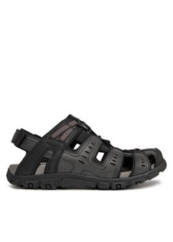 Geox Sandały Uomo Sandal Strada U4524C 000ME C9999 Czarny ze sklepu MODIVO w kategorii Sandały męskie - zdjęcie 171377371