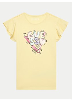 Guess T-Shirt K4GI05 K6YW4 Żółty Regular Fit ze sklepu MODIVO w kategorii Bluzki dziewczęce - zdjęcie 171377552