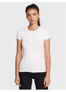 Armani Exchange T-Shirt 6LYT16 YJ5UZ 1000 Biały Slim Fit ze sklepu MODIVO w kategorii Bluzki damskie - zdjęcie 171377763
