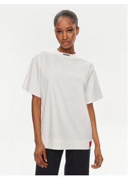 Hugo T-Shirt Dina 50514869 Biały Relaxed Fit ze sklepu MODIVO w kategorii Bluzki damskie - zdjęcie 171377883