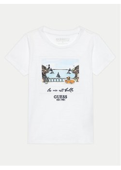 Guess T-Shirt N4GI16 K6XN4 Biały Regular Fit ze sklepu MODIVO w kategorii Bluzki dziewczęce - zdjęcie 171378000