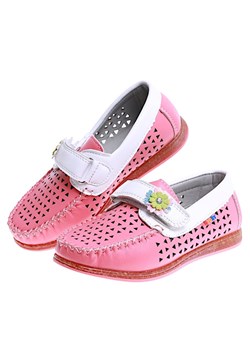 Ciemno różowe ażurowe buty dziewczęce na rzepy /E1-2 16017 T078/ ze sklepu Pantofelek24.pl w kategorii Balerinki dziecięce - zdjęcie 171379112