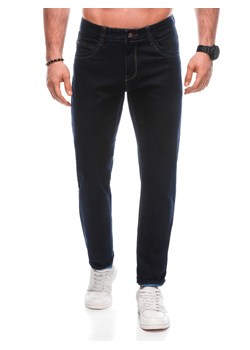 Spodnie męskie jeansowe 1467P - ciemnoniebieskie ze sklepu Edoti w kategorii Spodnie męskie - zdjęcie 171392643