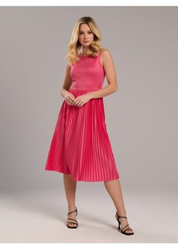 Sinsay - Sukienka midi na ramiączkach - różowy ze sklepu Sinsay w kategorii Sukienki - zdjęcie 171393351