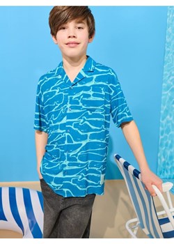 Sinsay - Koszula z krótkimi rękawami - turkusowy ze sklepu Sinsay w kategorii Koszule chłopięce - zdjęcie 171393381