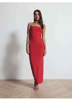 Reserved - Sukienka maxi z drapowaniem - czerwony ze sklepu Reserved w kategorii Sukienki - zdjęcie 171393954
