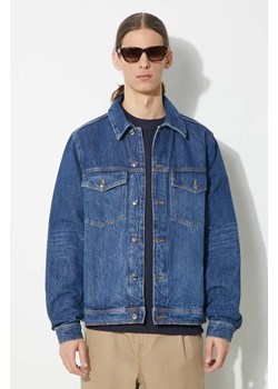 Wood Wood kurtka jeansowa Ivan Denim męska kolor niebieski przejściowa 12315106.7051 ze sklepu ANSWEAR.com w kategorii Kurtki męskie - zdjęcie 171394733