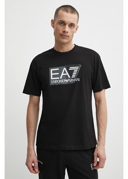 EA7 Emporio Armani t-shirt bawełniany męski kolor czarny z nadrukiem ze sklepu ANSWEAR.com w kategorii T-shirty męskie - zdjęcie 171395472