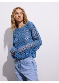 Reserved - Ażurowy sweter - jasnoniebieski ze sklepu Reserved w kategorii Swetry damskie - zdjęcie 171398044