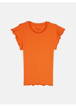 GATE Elastyczny T-shirt z falbankami 34 ze sklepu gateshop w kategorii Bluzki damskie - zdjęcie 171398492