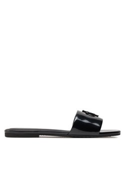 Calvin Klein Jeans Klapki Flat Sandal Slide Mg Met YW0YW01348 Czarny ze sklepu MODIVO w kategorii Klapki damskie - zdjęcie 171401184