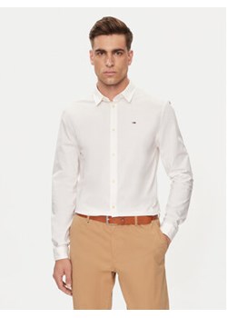 Tommy Jeans Koszula DM0DM04405 Biały Slim Fit ze sklepu MODIVO w kategorii Koszule męskie - zdjęcie 171401440