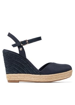 Tommy Hilfiger Espadryle Basic Closed Toe High Wedge FW0FW04786 Granatowy ze sklepu MODIVO w kategorii Espadryle damskie - zdjęcie 171401531