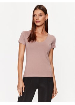4F T-Shirt 4FAW23TTSHF0941 Beżowy Slim Fit ze sklepu MODIVO w kategorii Bluzki damskie - zdjęcie 171401633
