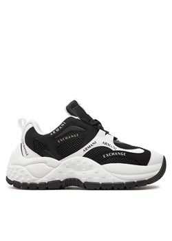 Sneakersy Armani Exchange XDX120 XV708 T037 Black+Op.White ze sklepu eobuwie.pl w kategorii Buty sportowe damskie - zdjęcie 171402254