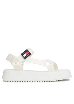 Sandały Tommy Jeans Tjw Eva Sandal EN0EN02466 Écru ze sklepu eobuwie.pl w kategorii Sandały damskie - zdjęcie 171402462