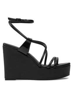 Sandały Calvin Klein Wedge Sandal 70 Lth HW0HW01952 Czarny ze sklepu eobuwie.pl w kategorii Sandały damskie - zdjęcie 171402743