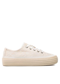 Półbuty Tommy Hilfiger Vulc Rope Monogram White Denim FW0FW07254 Whitedenimmonogram 0K8 ze sklepu eobuwie.pl w kategorii Espadryle damskie - zdjęcie 171402874