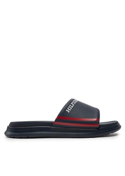 Klapki Tommy Jeans Dual Density Hilifger Pool Slide FM0FM05017 Granatowy ze sklepu eobuwie.pl w kategorii Klapki męskie - zdjęcie 171403270