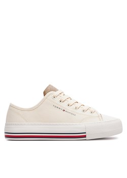 Trampki Tommy Hilfiger Low Cut Lace-Up Sneaker T3A9-33185-1687 S Beige 500 ze sklepu eobuwie.pl w kategorii Trampki dziecięce - zdjęcie 171403304