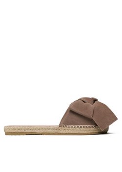 Manebi Espadryle Suede Sandals With Bow W 1.9 J0 Brązowy ze sklepu MODIVO w kategorii Espadryle damskie - zdjęcie 171404022