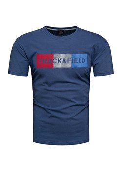 Koszulka męska t-shirt z nadrukiem niebieski Recea ze sklepu Recea.pl w kategorii T-shirty męskie - zdjęcie 171404363