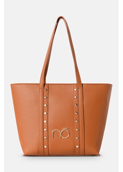 Karmelowa shopperka NOBO z metalowymi nitami ze sklepu NOBOBAGS.COM w kategorii Torby Shopper bag - zdjęcie 171405673